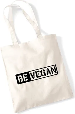 Produktbild von Huuraa Jutebeutel Be Vegan Modern 10 Liter Natural Baumwolle Tasche Geschenkidee