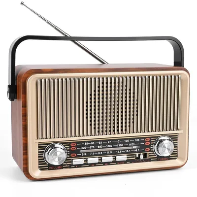 Produktbild von Retro Radio AM/FM/SW – Tragbares Nostalgie-Radio mit 1800mAh Akku, Bluetooth & AUX/USB/TF Wiedergabe