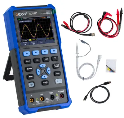 Handoszilloskop 3-in-1, 40 MHz, 24000 Zählungen, USB-C, 3,5" LCD