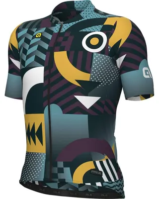 Produktbild von ALÉ Kurzarm Fahrradtrikot - PR-E GAMES - Türkis/Lila/Gelb L