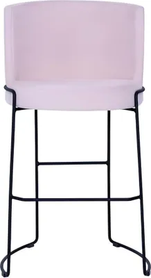 Produktbild von Modern Barhocker Stuhl Designer Textil Esszimmerstuhl Hocker Bar Rosa Neu