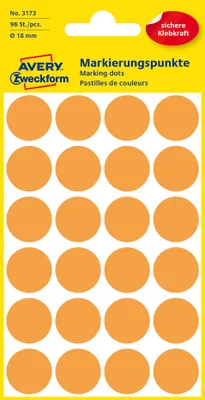 Produktbild von Etikett 3173 18mm leuchtorange