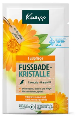 Obrázek produktu pro Kneippovy krystaly do koupele nohou s měsíčkem a pomerančovým olejem vyživující 40g