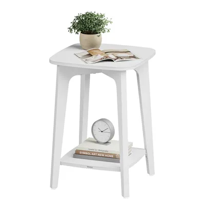Produktbild von VASAGLE Beistelltisch, kleiner Tisch, Sofatisch eckig, Couchtisch klein, Nachttisch für kleine Räume mit unterer Ablage, für Wohnzimmer Schlafzimmer