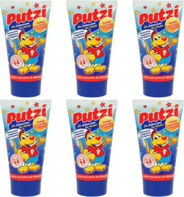 Produktbild von 6 x Zahncreme Putzi für Kinder 50ml Calcium
