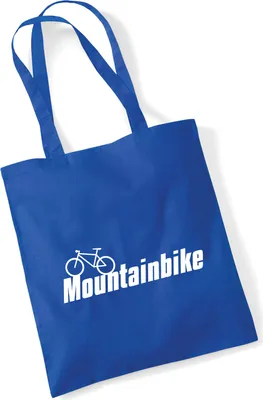 Produktbild von Huuraa Jutebeutel Mountain Bike Fahrrad 10 Liter Bright Royal Baumwolle Tasche Geschenkidee