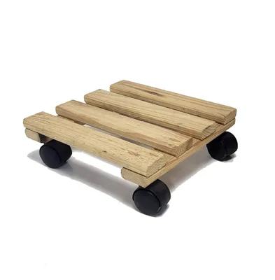 Produktbild von Pflanzroller Pflanzenroller Pflanzwagen – Holz – 100 kg – 25 x 25 cm