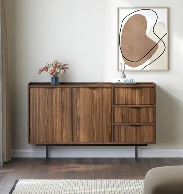 Produktbild von AX LIVING Nordiva Kommode mit Schublade 150 cm Warmia Walnut Holz Sideboard