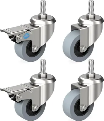 Immagine prodotto di 4 X Ruote Pivottanti Per Mobili 50mm Con Perno Filettato 10mm X 25mm 30kg Cad