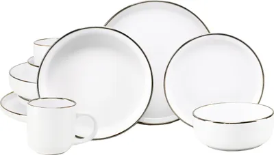 Produktbild von CreaTable, 24795, Nordic Festive Weiss, Kombiservice 10-tlg, Steinzeug