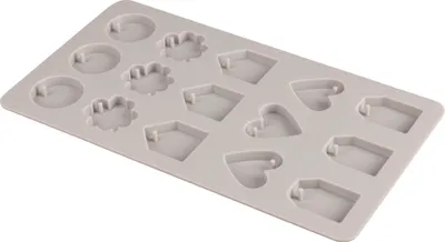 Produktbild von Rayher Silikon Gießform Mini-Anhänger, 14,5x26x1cm, 15 Formen