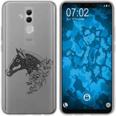 Produktbild von PhoneNatic Case kompatibel mit Huawei Mate 20 Lite Silikon-Hülle Floral Hirsch M7-1