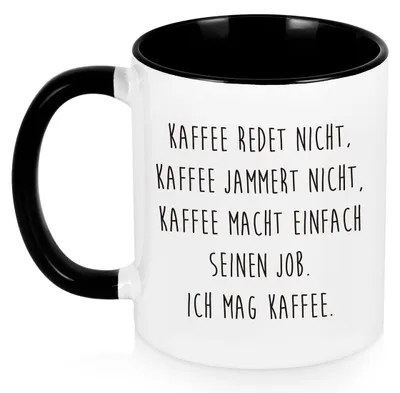 Kaffeetasse mit Spruch – lustiges Geschenk für Kaffeeliebhaber, 320 ml