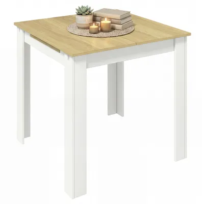 Immagine prodotto di VCM tavolo da pranzo allungabile, tavolo da cucina in legno 80-120 cm, tavolo da pranzo compatto per cucina e zona pranzo, tavolo Pesoli