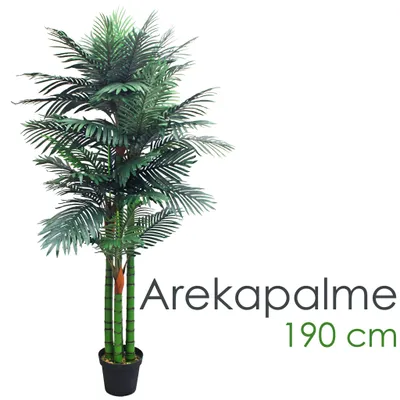 Immagine prodotto di Palmizio Palma Areca Pianta Albero Artificiale Plastica 190cm Decovego