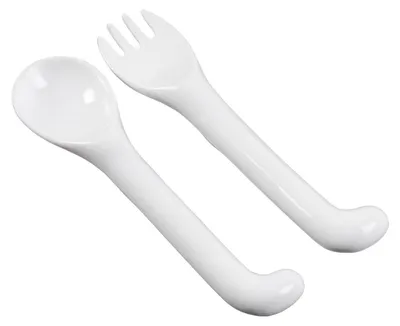 Kinderbesteckset, BPA-frei, 4-teilig, waschbar, rund