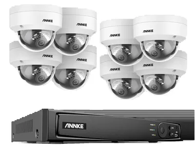 Obrázek produktu pro Bezpečnostní kamerový systém, rozlišení 4K, inteligentní technologie rozpoznávání, 8kanálový NVR, 8 kamer, žádné