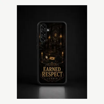 Immagine prodotto di Custodia per Samsung A36, cover protettiva per cellulare con motivo "Rispetto" – LUNØIR ©