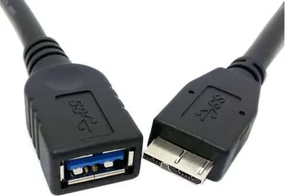 Produktbild von System-S Micro USB 3.0 OTG Host Adapter Kabel On-the-go 12 cm