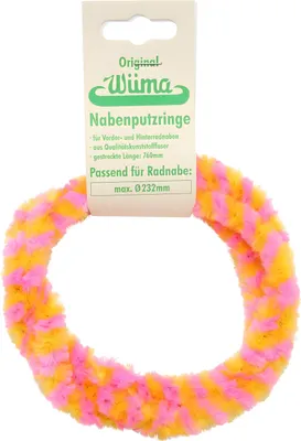 Produktbild von Paar Nabenputzringe - gelb / rosa - für Motorrad - Radnabe Ø232mm, 760mm lang