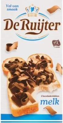 Zdjęcie produktu dla De Ruijter Płatki Czekoladowe Mleczne - Schokoflocken