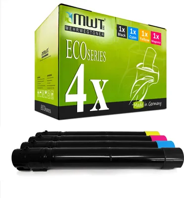Produktbild von 4 Mehrwegtoner kompatible Lasertoner ersetzt Lexmark X950X2 X950X2KG X950X2CG X950X2MG X950X2YG Mehrfarbig