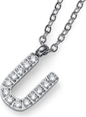 Image de Pendentif « Initial U » blanc, taille unique, collection Oliver Weber