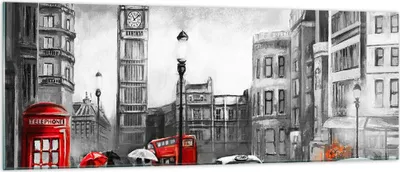 Produktbild von Bilder auf glas - London Bus - 140x50cm - Glasbilder - Wandbilder - Bilder - Kunstdruck - zum Aufhängen bereit - Wanddekoration aus Glas - Glas Bilder - Wandbild auf Glas - Einteilig - GAB140x50-3939