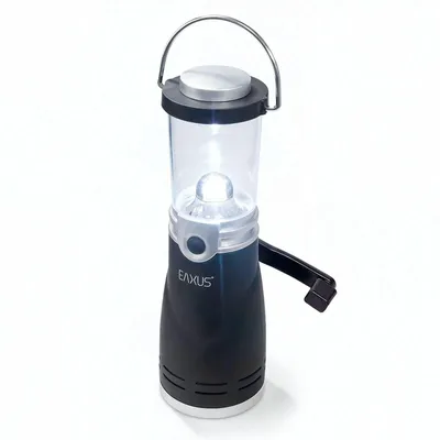 Produktbild von Dynamo Camping Lampe, LED Laterne Kurbellampe, aufladbar ohne Batterien Eaxus