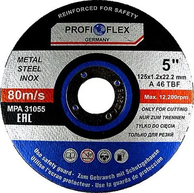 Obrázek produktu pro Kotouč na řezání kovů 125 x 1,2 x 22,2 mm profi