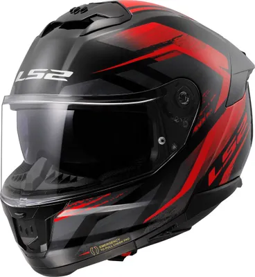 Produktbild von LS2 FF808 Stream II Fury Helm, schwarz/rot, 2XL (63/64)