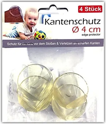 Produktbild von 4 Stück Kantenschutz rund inkl. Klebepads Ø 4 cm Tischkantenschutz Eckenschutz