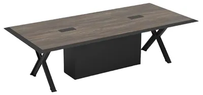 Image de Bureau Bureau rectangulaire Bureau Gris Noir Bois