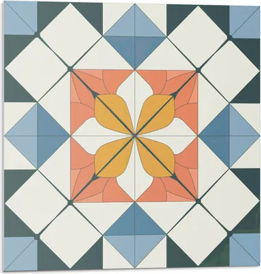 Produktbild von Geometrisches Blumenmuster – Selbstklebend – Wandverkleidung – Wandpaneel – Wanddeko – Dekorative Wandpaneele – 3D Wandpaneele – Wandgestaltung selbstklebend – 4 Stück 50 x 50 cm