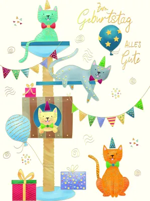 Produktbild von Geburtstag`s Art - Glückwunschkarte im Format 11,5 x 17