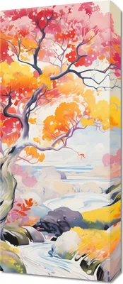 Zdjęcie produktu dla Obraz 30x70cm Roztańczony Krajobraz