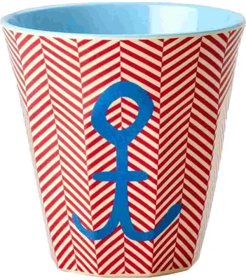 Produktbild von Rice Melamine Cup 250 ml with Anchor Print- Medium MELCU-ANC