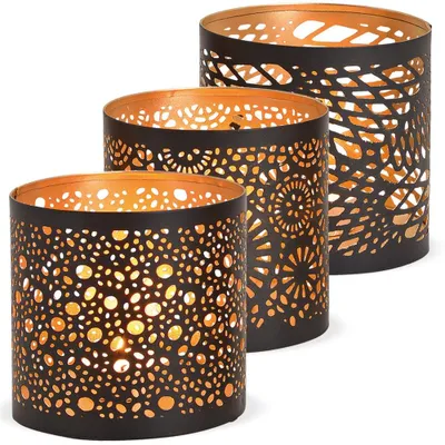Image de Photophores 3 pcs. noir oriental