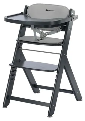 Produktbild von Bebeconfort Timba 2 + Kissen, Mitwachsender Hochstuhl, 6 Monate – 10 Jahre, abnehmbares Tablett, verstellbarer Sitz und Fußstütze, Mineral Graphite