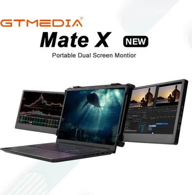 Produktbild von GTMEDIA tragbarer Laptop-Display-Erweiterungsbildschirm 11,6-Zoll-Full-HD-IPS-Display HD*1+TYPE-C*2+USB*1 Plug-and-Play, geeignet für 13-16-Zoll-Laptops, Schwarz