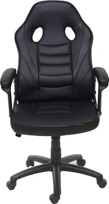Image de Chaise de bureau HWC-F59, chaise de bureau chaise pivotante Racing-Chair Gaming-Chair, similicuir ~ noir