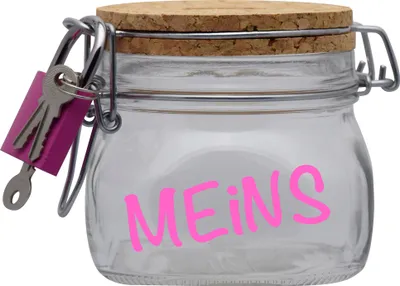 Produktbild von Spardose Geld Geschenk Ideen Meins Transparent Größe S 0.5 Liter