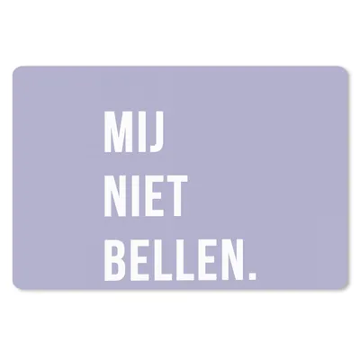 Produktbild von MuchoWow® Mauspad Mousepad Zitate - Sprichwörter - Ruf mich nicht an. - Violett - Weiß 27x18 cm - Mousepads - Maus Mat - Pad - Mausunterlage - Büroartikel - Desk Matten