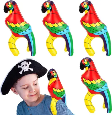 Produktbild von 4 aufblasbare Papageien für Kinder