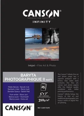 Productafbeelding van Fotopapier Baryta Glanzend 310 g - Formaat 12,7 x 17,8 cm - 25 Vellen