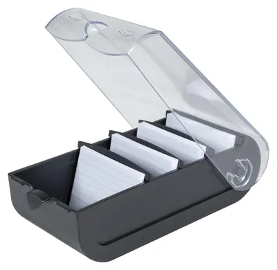 Immagine prodotto di EXACOMPTA BunnyBox A8 nero, cartellina per flashcard con 100 schedari