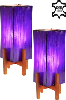 Immagine prodotto di sET di 2 Janka viola con cornice marrone scuro