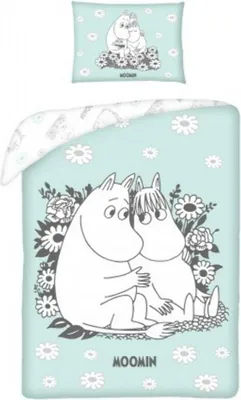 Obrázok produktu pre Detská posteľná bielizeň Moomin obojstranná posteľná bielizeň 100 x 135 cm