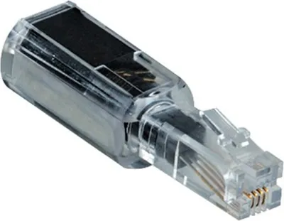 Produktbild von helos Untangler, Twist-Stop, schmale Form, schwarz-transparent, lose