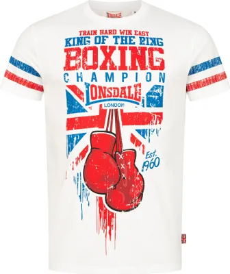 Image de T-shirt homme regular fit CRUGMEER White/Red/Blue XL Lonsdale